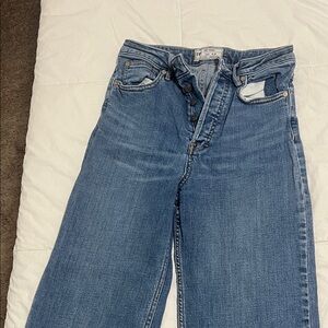 Free People High Rise Blue Jeans